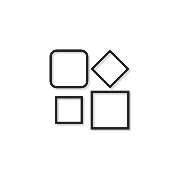 幾何学的図形アイコンイラスト 平面設計のベクトル — ストックベクタ