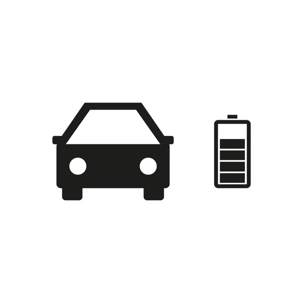 Electric Car Icon Vector Illustration Flat Design — Stock Vector