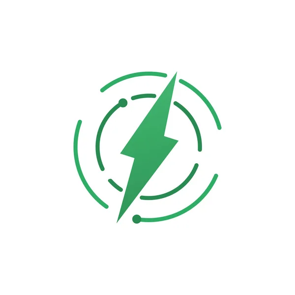 Elektrisch Logo Vector Plat Ontwerp — Stockvector
