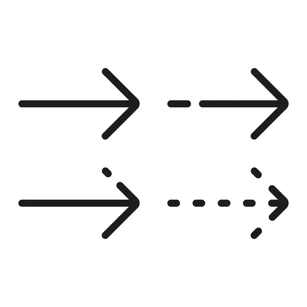 矢印アイコンのセット 平面設計におけるベクトル図 — ストックベクタ