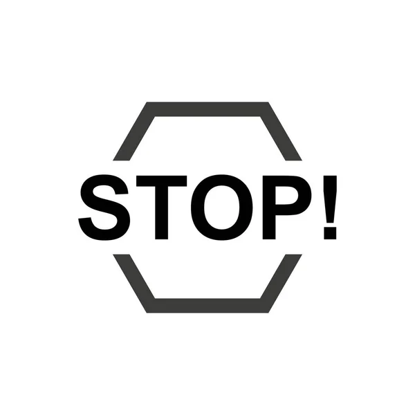 Panneau Stop Illustration Vectorielle Plan — Image vectorielle