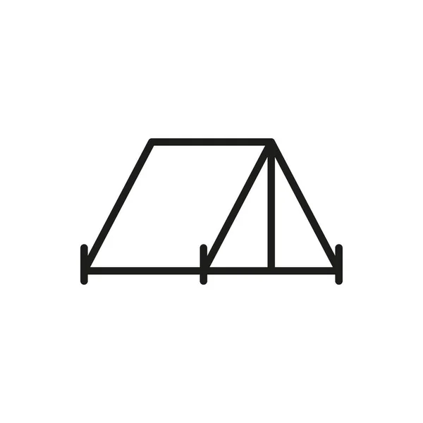 Icono Tienda Logo Camping Vector Diseño Plano — Vector de stock