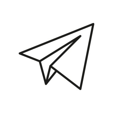 Kağıt uçak ikonu. vektör illüstrasyonu