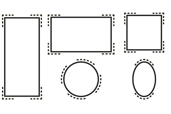 Set Von Verschiedenen Frame Symbolen Vektorillustration — Stockvektor