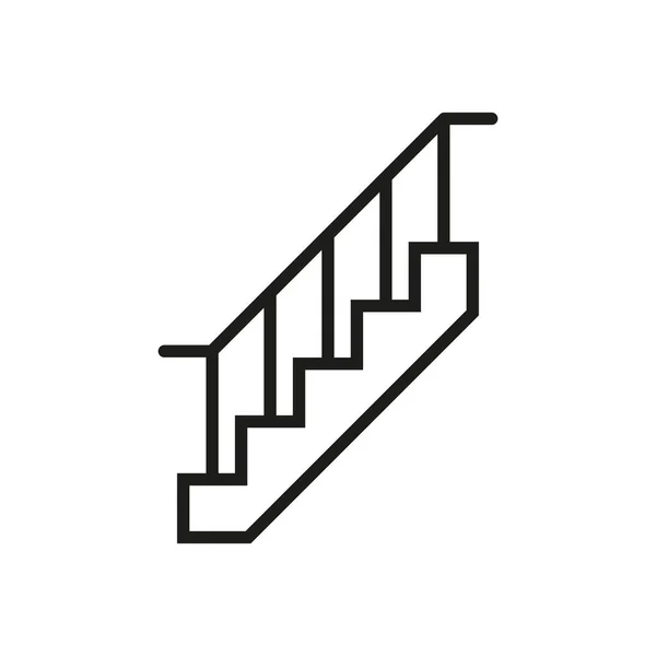 Ícone Escadas Ilustração Vetorial Design Plano — Vetor de Stock