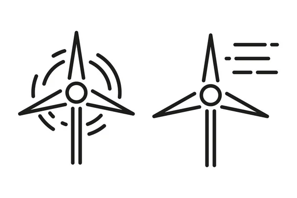 Windmühlensymbole Vektorillustration — Stockvektor