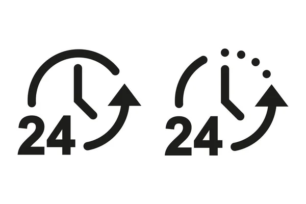Iconos Horas Logo Del Reloj Ilustración Vectorial — Vector de stock