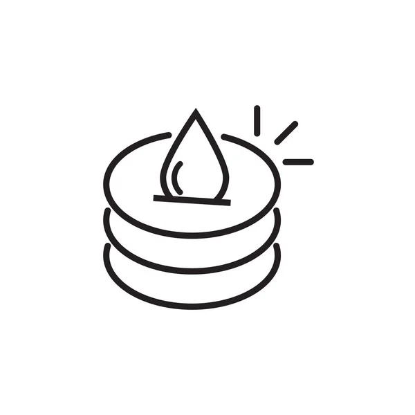 Özümseme. Yumuşak katmanları ve damlaları beyaza yalıt. Hijyenik bakım sembolü. Katmanlı oisture emici. Cilt konseptini koru. Vektör ince çizgi simgesi. Suyla bariyeri aşmak