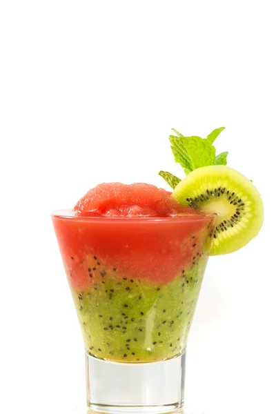 Melancia de smoothie de verão e quivi — Fotografia de Stock