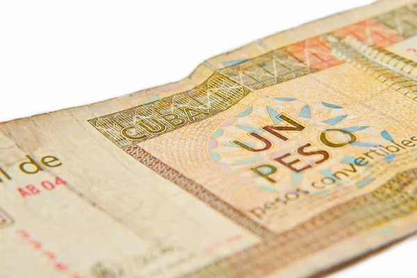 En Kubansk peso konvertibler, på vit bakgrund — Stockfoto