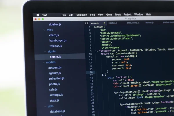 Javascript segítségével szoftver-projekt — Stock Fotó