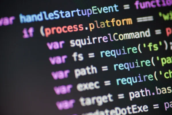 Javascript Node JS code Royalty Free Stock Images