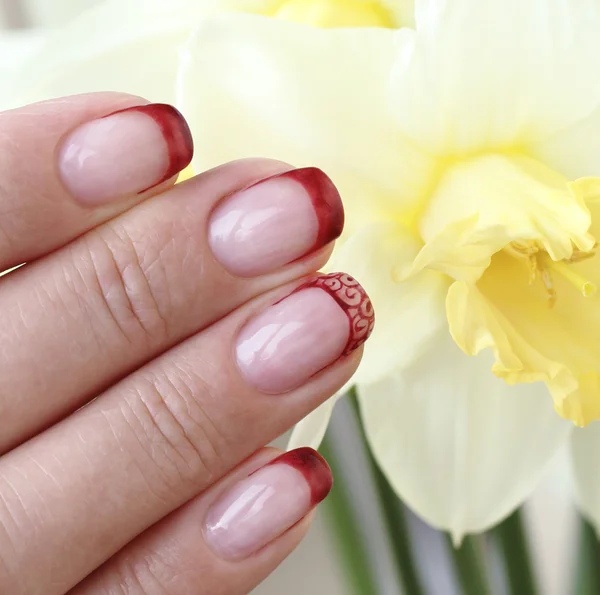 Prachtig ingerichte nagels — Stockfoto