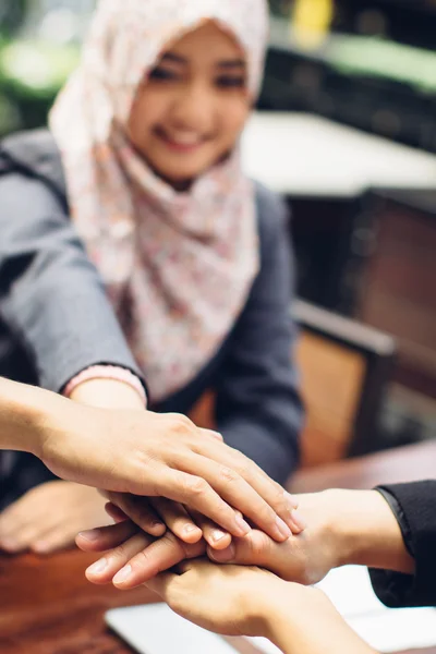 Business meeting in a cafe — Stock Photo, Image