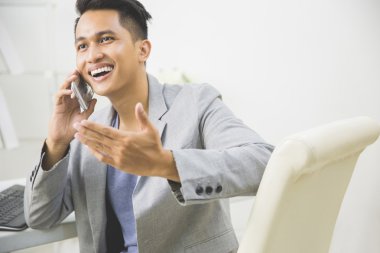 konuşan akıllı iş adam 