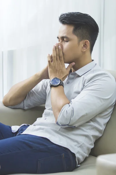 Man med problem och stress — Stockfoto