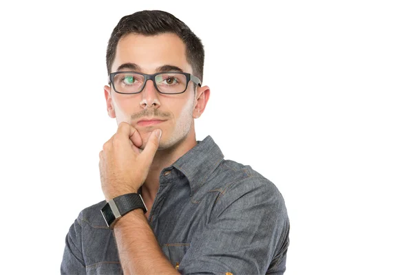 Close up man looking at camera — Stock Photo, Image