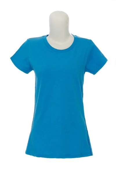 蓝色的女人休闲衬衫 — 图库照片
