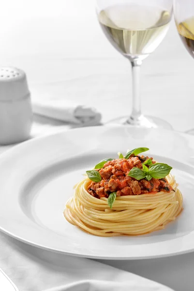 Spaghetti bolognese włoski — Zdjęcie stockowe