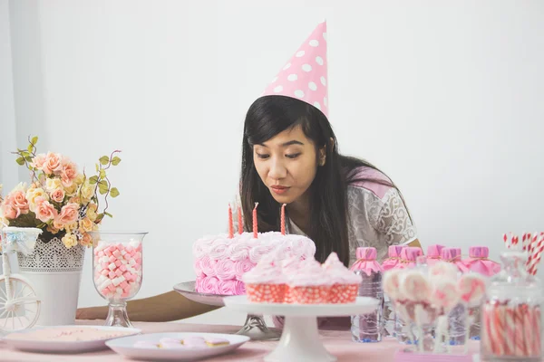 Édes sarkában egy születésnapi party — Stock Fotó