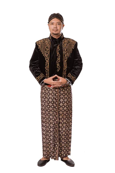 A portrait of a costume traditional Javanese man. — Stock Photo, Image