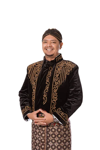 A portrait of a costume traditional Javanese man. — Stock Photo, Image