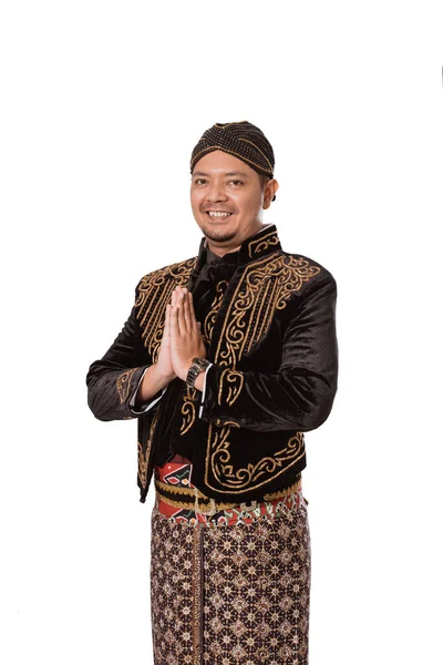一个服装传统的爪哇男人的肖像. — 图库照片