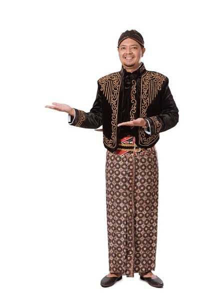 A portrait of a costume traditional Javanese man. — Stock Photo, Image