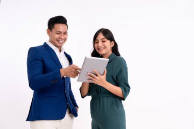 Mutlu iş ortağı portresi.