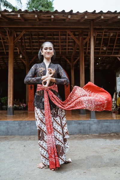 Portret van een traditionele Javaanse danser — Stockfoto