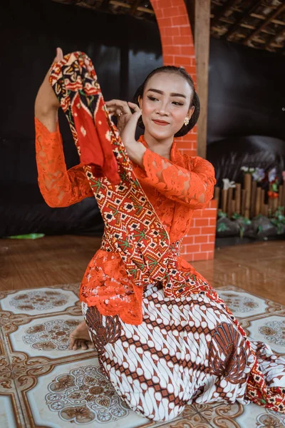 Retrato de dançarinos javaneses tradicionais — Fotografia de Stock