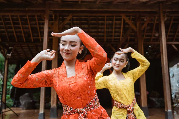 Портрет традиционных японских танцоров — стоковое фото