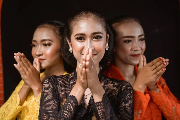 Portret van een traditionele Javaanse danser — Stockfoto