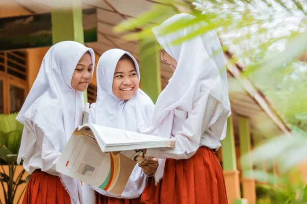 Pelajar sekolah Indonesia belajar bersama — Stok Foto