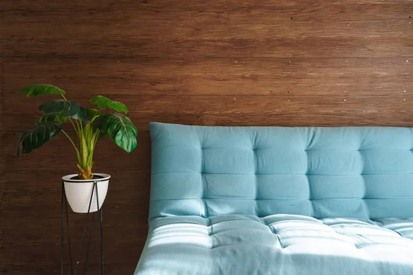 Retrato limpo espaço confortável e arrumado sala de estar moderna — Fotografia de Stock