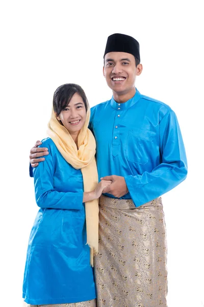 Pasangan asia selama hari raya eid mubarak — Stok Foto