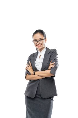 Asyalı güzel iş kadını gülümsemesi