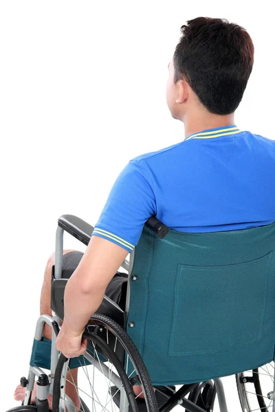 Injured man in wheelchair — Stock Photo, Image