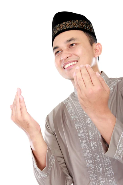 Young muslim man praying to God — Stock Photo, Image