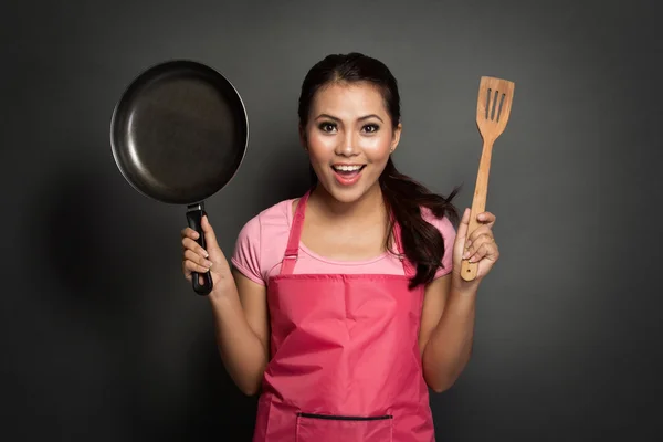 Vrouwelijke chef-kok — Stockfoto