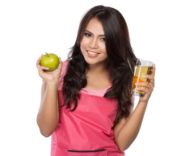 Pretty young wife diet — Stock Photo, Image