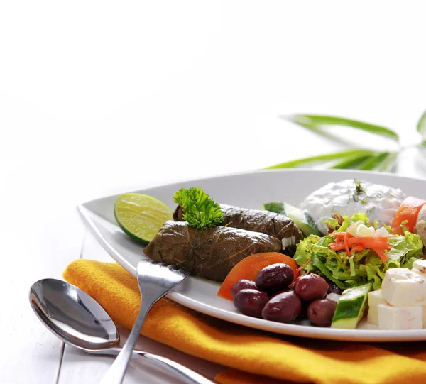 Greek vegetarian food mix pikilia — Stock Photo, Image