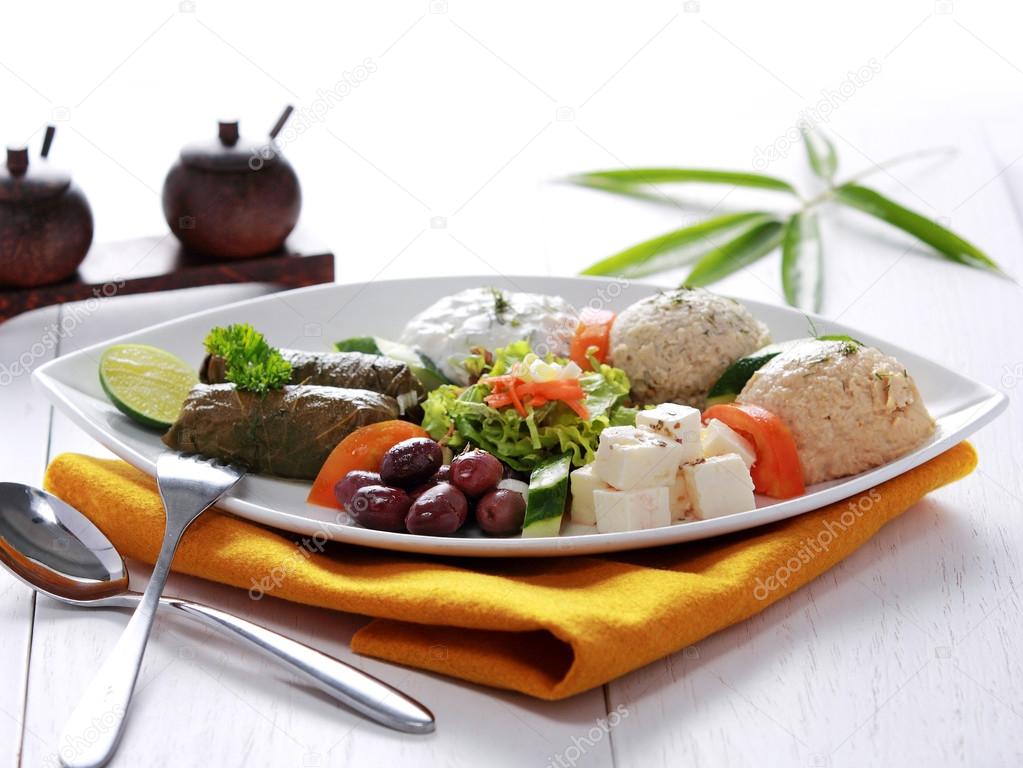 Greek vegetarian food mix pikilia