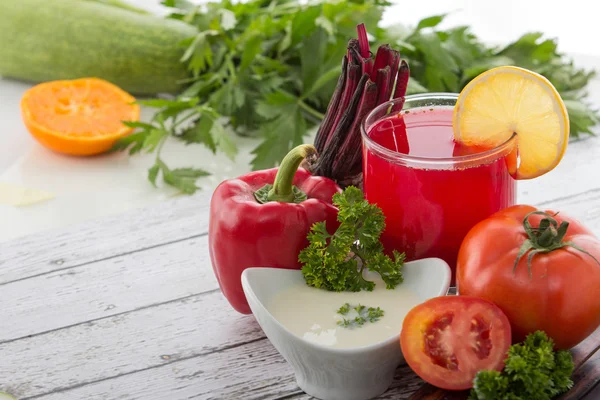 Red vegetables mix juice — Stock Photo, Image