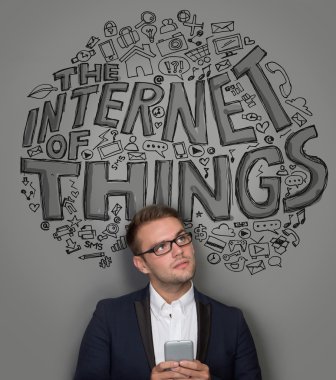işadamı şeyler kavramı internet ile