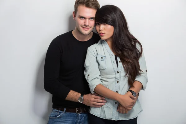 Young happy multicultural couple — Stock Photo, Image