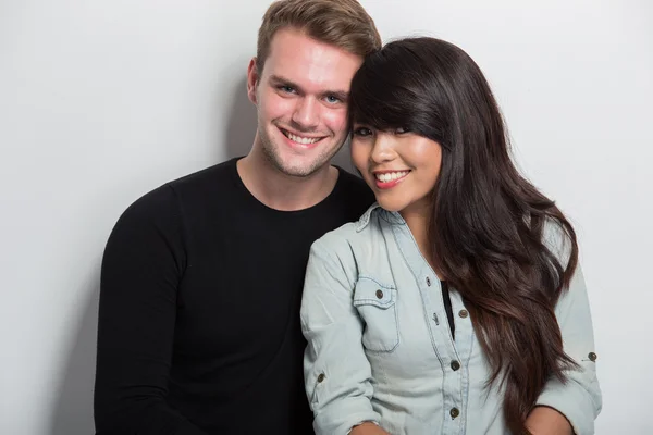 Happy Young multiculture Couple — Stock Photo, Image