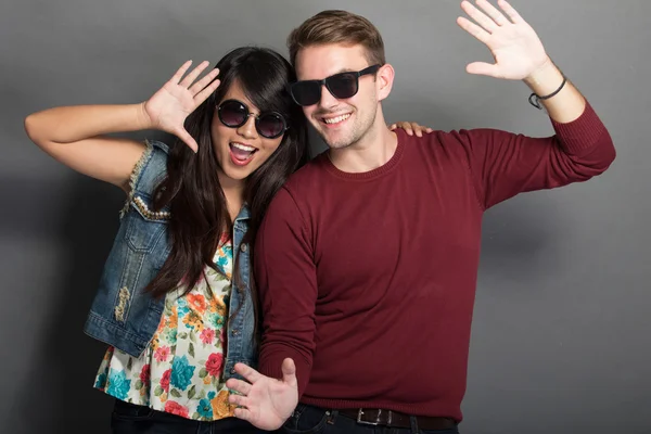 Young happy multicultural couple — Stock Photo, Image