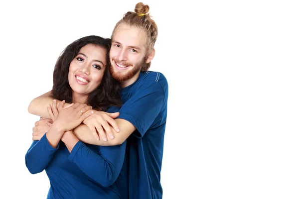 Happy Young Multiculture Couple — Stock Photo, Image