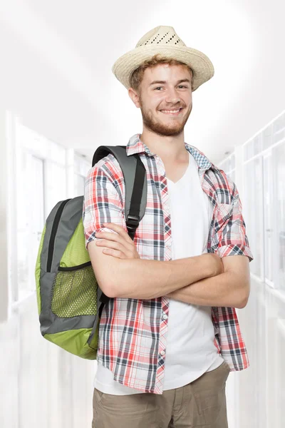 Porträt eines Touristenmannes — Stockfoto